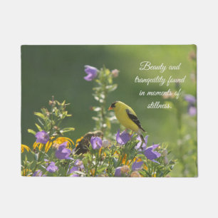 Goldfinch on a Harebell Flower     Doormat