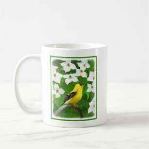 Goldfinch Painting - Cute Original Dog Art Coffee Mug
