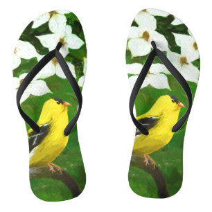 Goldfinch Painting - Cute Original Dog Art Thongs