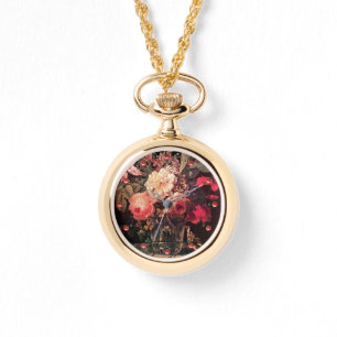 GOLDFINCH,PINK ROSES AND BUTTERFLY Floral Watch