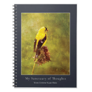 Goldfinch Songbird Notebook   Nature Art Journal