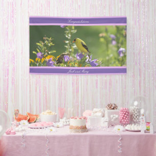 Goldfinch Spring Garden Wedding Banner