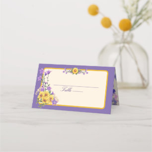 Goldfinch Spring Garden Wedding Cream Place Card
