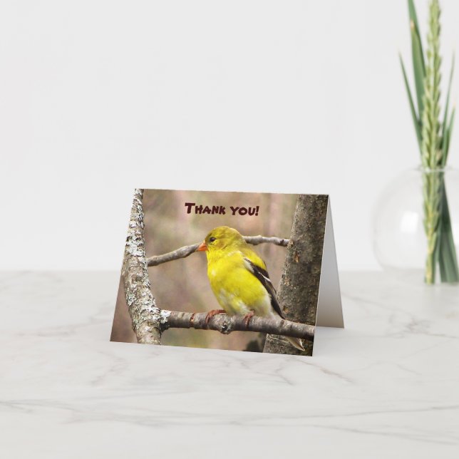 Goldfinch Thank You Card (Front)