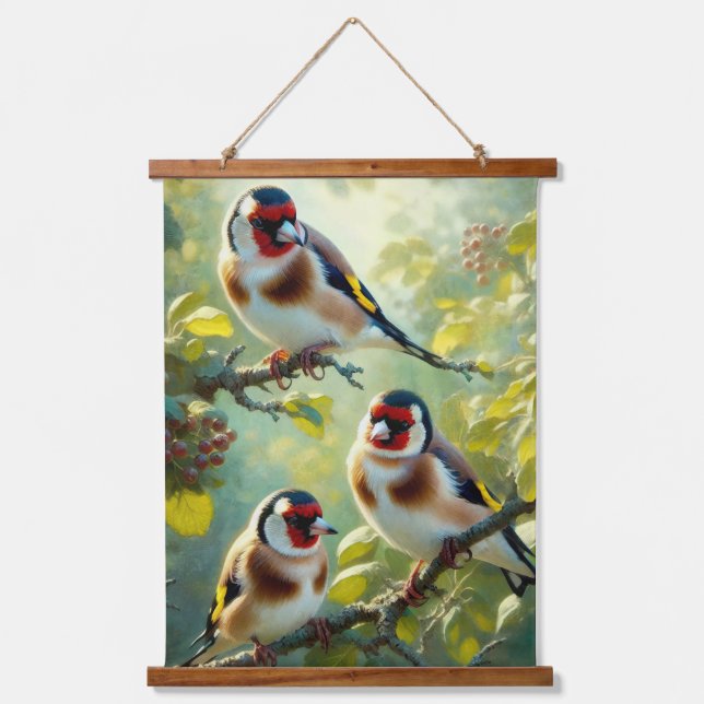 Goldfinches Hanging Tapestry (Front)
