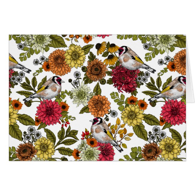 Goldfinches in the garden   (Front Horizontal)