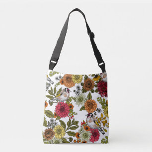 Goldfinches in the garden   crossbody bag