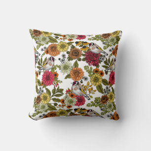 Goldfinches in the garden cushion