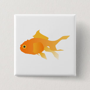 Goldfish 15 Cm Square Badge