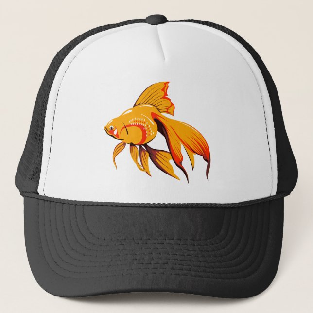 goldfish-24454_1280 trucker hat (Front)