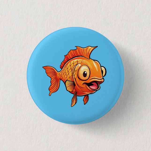 Goldfish 3 Cm Round Badge (Front)