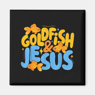 Goldfish And Jesus Christian Boy Kids Boys Girls Magnet