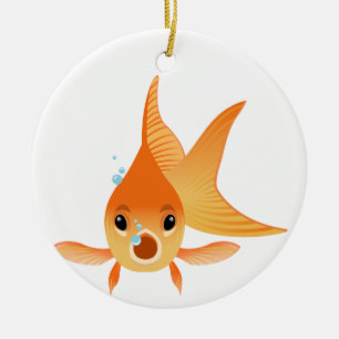 Goldfish Animal Ceramic Ornament