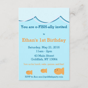 Goldfish Birthday Party Invitation