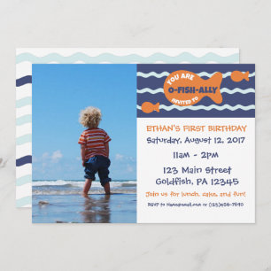 Goldfish Birthday Photo Party Invitation