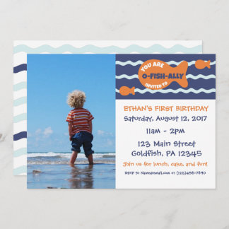 Goldfish Birthday Photo Party Invitation