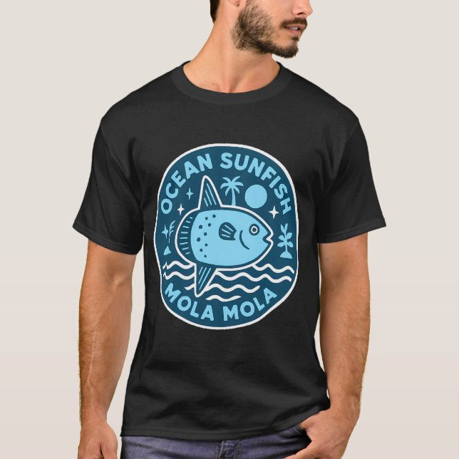 Goldfish Blue Water Pattern Design T-Shirt (Front)