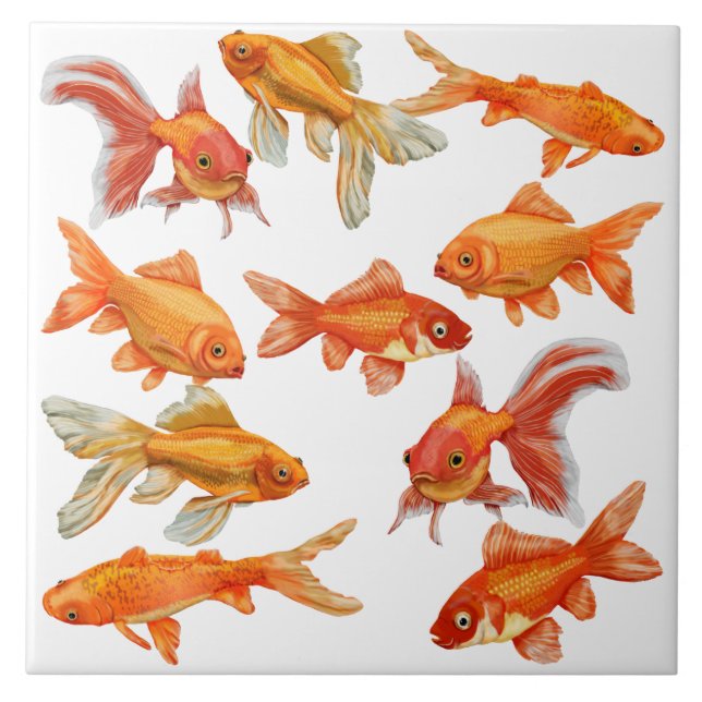 Goldfish Ceramic Tile (Front)