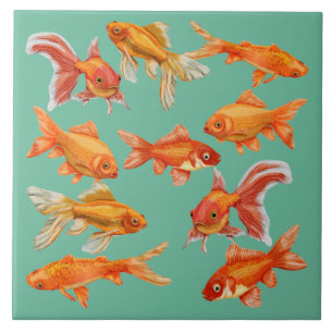Goldfish Ceramic Tile