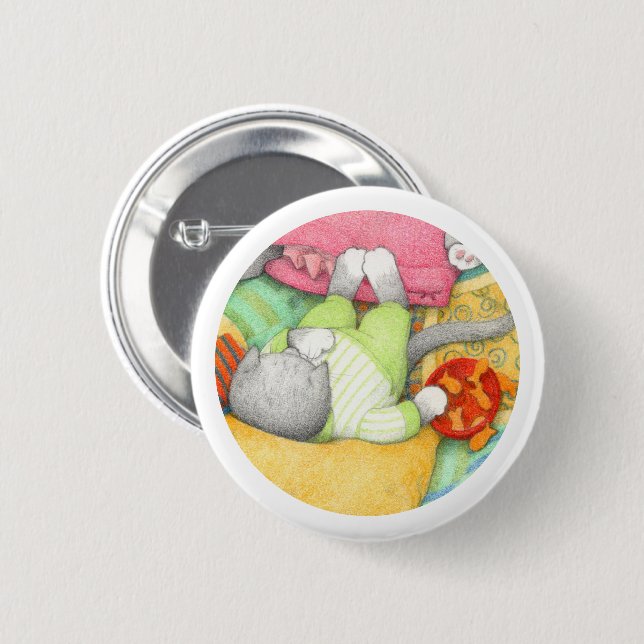 GOLDFISH CRACKERS KITTY Round Button (Front & Back)