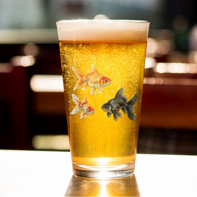 Goldfish Cute Fish Funny Glass (Creator Uploaded)