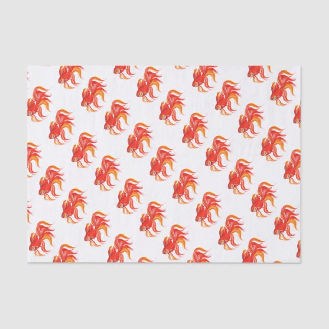 Goldfish design. Bright element. Tissue Paper (Front)