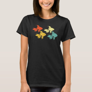 Goldfish Fish Aquatic Animal Love Retro T-Shirt