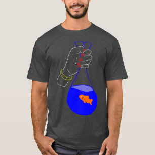 Goldfish Fish Bag Neon Illustration Gift T-Shirt