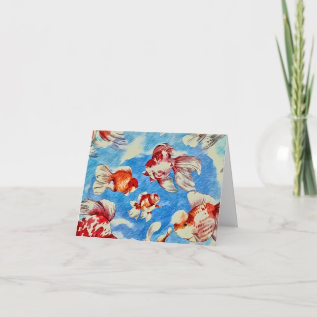 Goldfish Folded Greeting Card (Front)