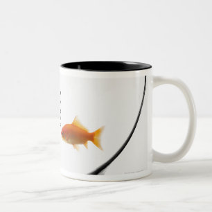 Goldfish in bowl Two-Tone coffee mug