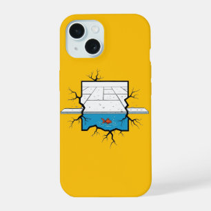 Goldfish in Cracked Floor   Minimalist Iphone Case