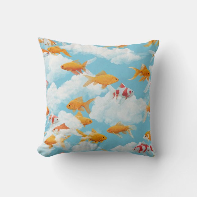 Goldfish in the Sky Cushion (Front)