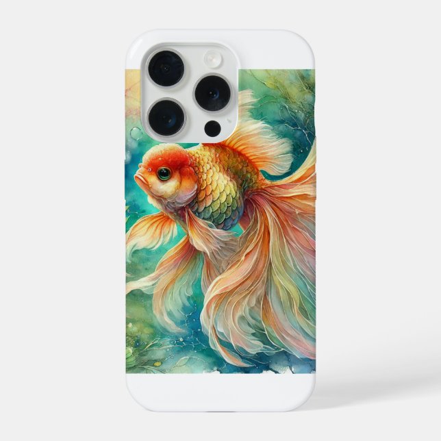 Goldfish in Tranquil Waters 240824AREF111 - Waterc iPhone Case (Back)
