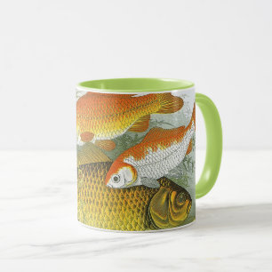 Goldfish Koi Fish, Vintage Marine Aquatic Sea Life Mug