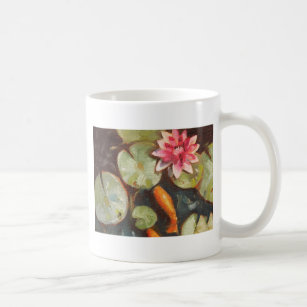 Goldfish Koi Pond Water Lilies Coffee Mug