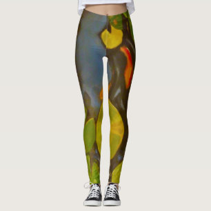 Goldfish Koi Pond Water Lilies Leggings