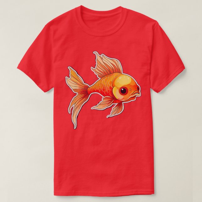 Goldfish Lovers Cute Goldfish T-Shirt (Design Front)