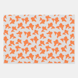 Goldfish on gray Wrapping paper sheet set