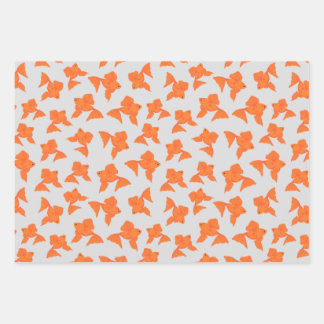 Goldfish on gray Wrapping paper sheet set