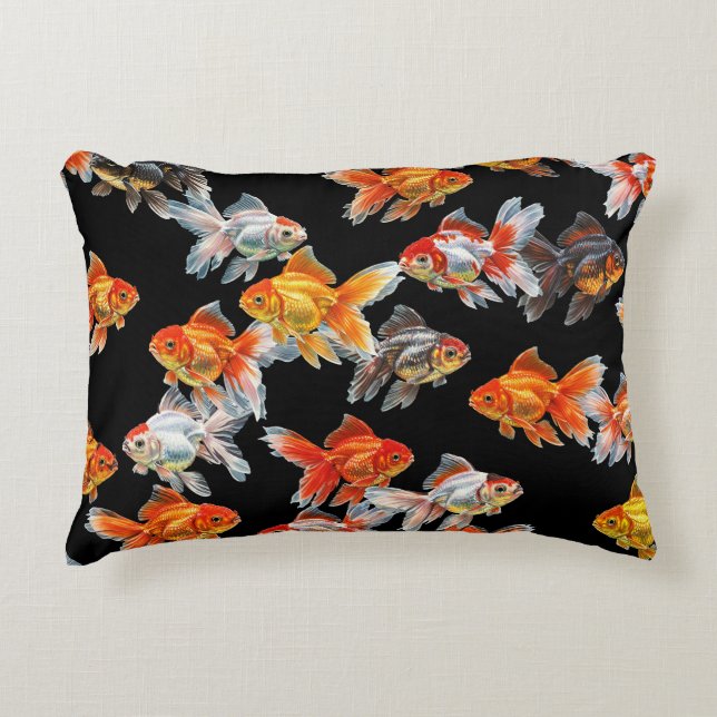 Goldfish Parade Decorative Cushion (Front)