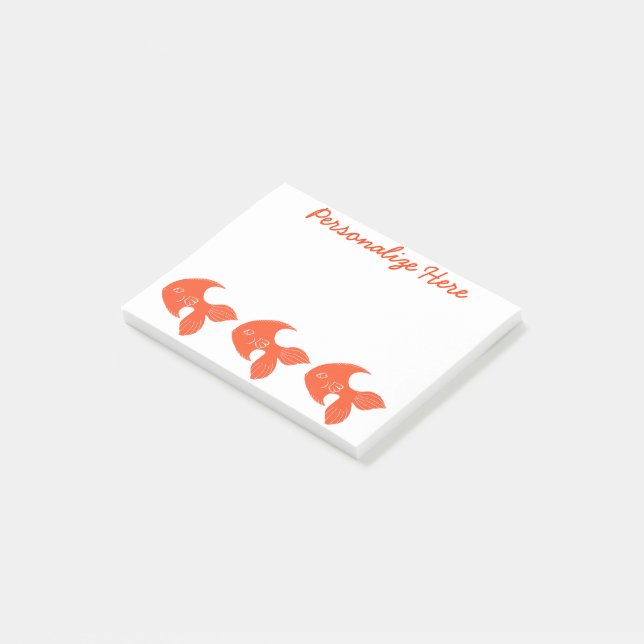 Goldfish Personalised Post-it® Notes 4 x 3 (Angled)