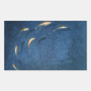 Goldfish Pool Rectangular Sticker