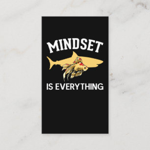 Goldfish Shark Mindset Motivation Business Card