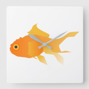 Goldfish Square Wall Clock