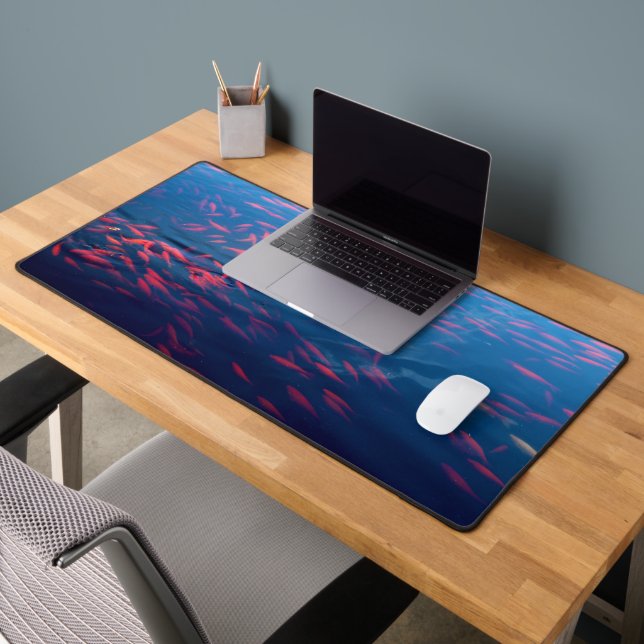 Goldfish Swimming in Still Pond Desk Mat (Office 2)