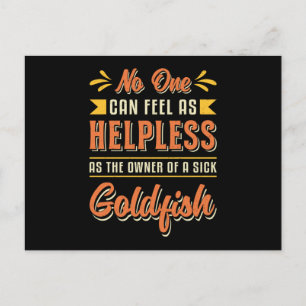 Goldfish The Owner Of A Sick Goldfish Funny Fish Postcard