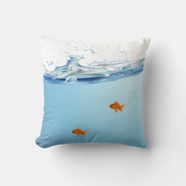 Goldfish under water aquarium cushion (Front)