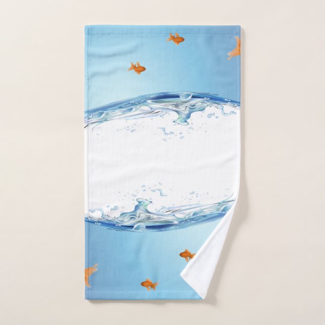 Goldfish under water aquarium hand towel (Hand Towel)