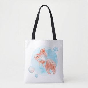 Goldfish. Watercolor Tote Bag