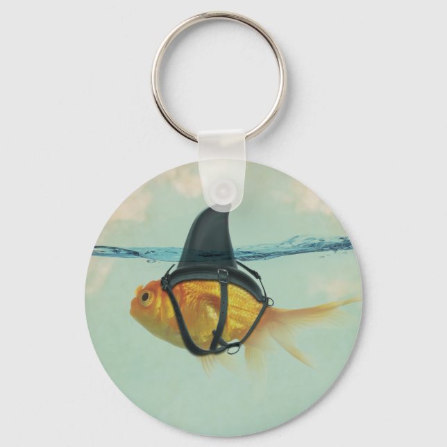 Goldfish with a Shark Fin Key Ring (Front)
